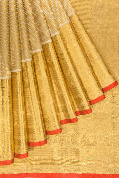 Kanchipuram Silk Tissue Brocade Gold Saree
