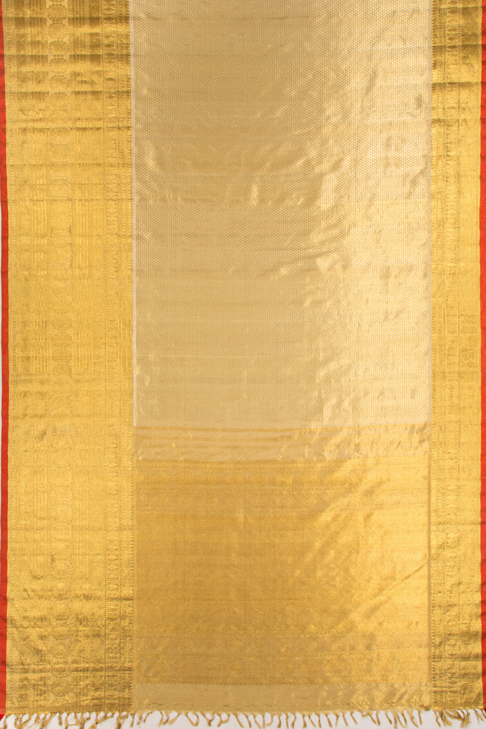 Kanchipuram Silk Tissue Brocade Gold Saree