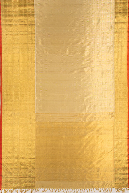 Kanchipuram Silk Tissue Brocade Gold Saree