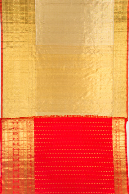 Kanchipuram Silk Tissue Brocade Gold Saree
