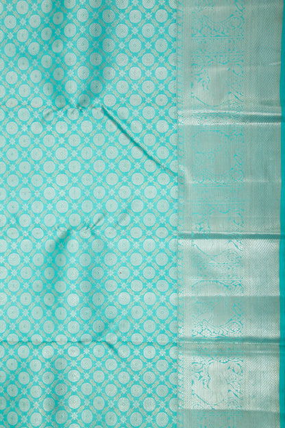 Kanchipuram Silk Brocade Sky Blue Saree