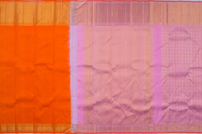 Kanchipuram Silk Criss-Cross Checks And Butta Pastel Pink Saree