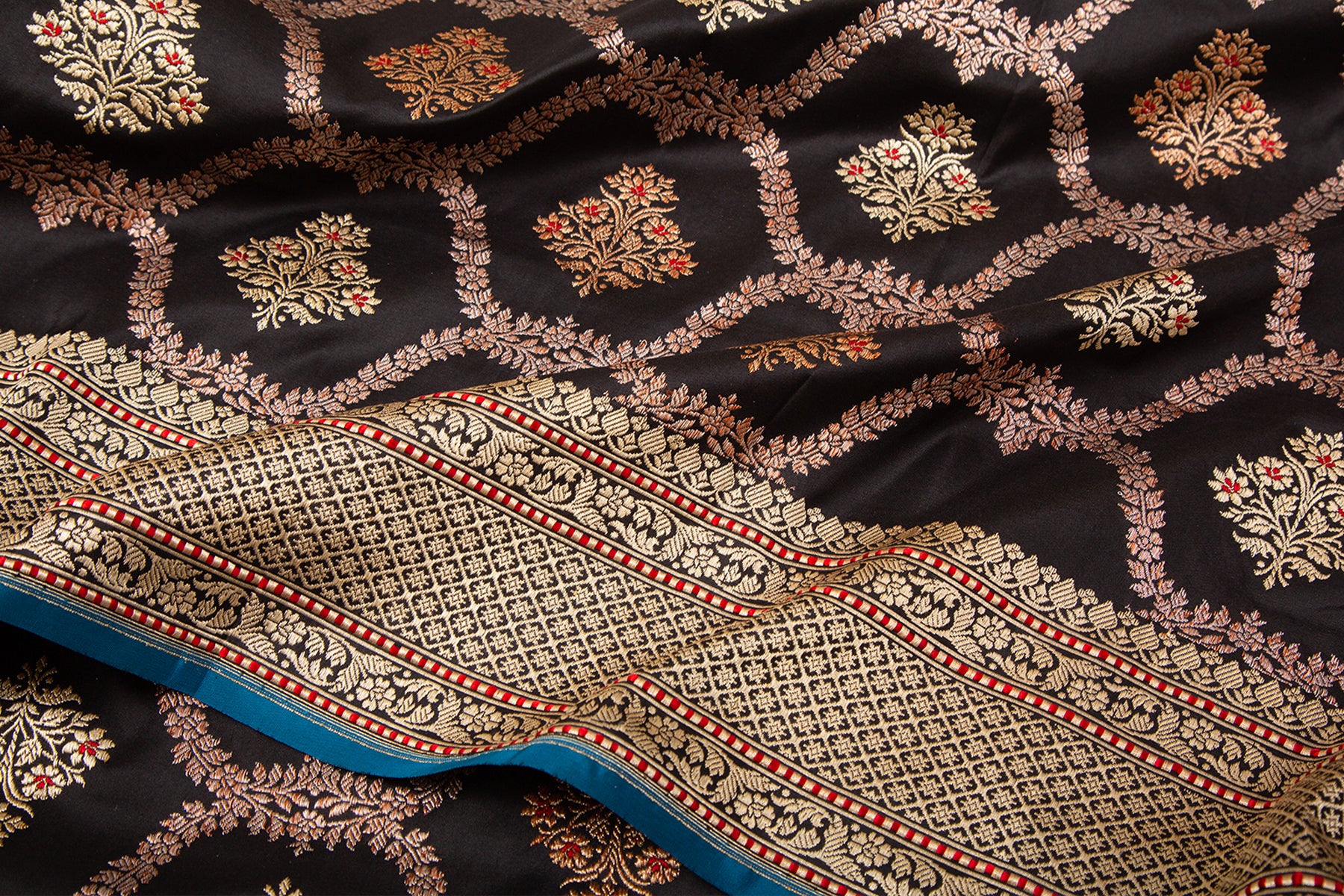 Banarasi Silk Kadwa Jaal Black Saree