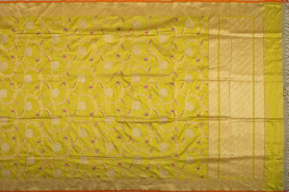 Banarasi Silk Kadwa Jaal Lime Green Saree