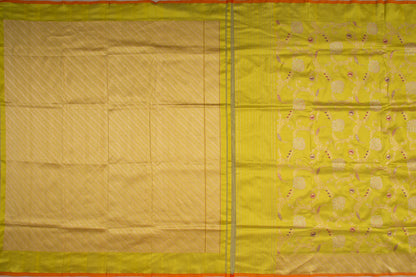 Banarasi Silk Kadwa Jaal Lime Green Saree