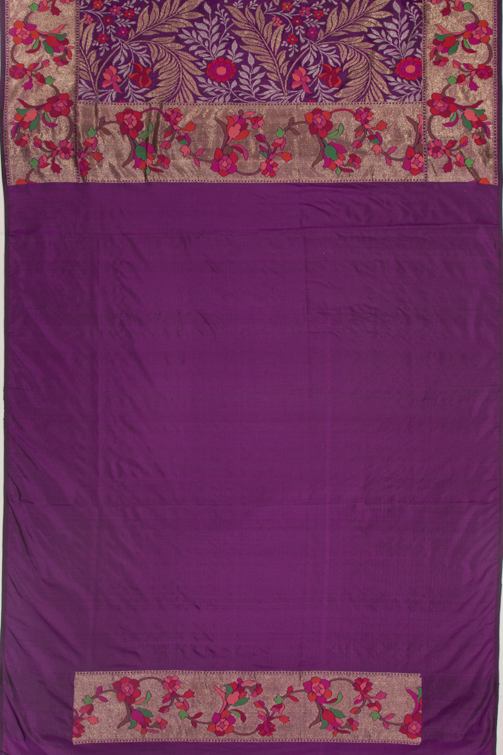 Banarasi Silk Brocade Purple Saree-Not Allowed Online