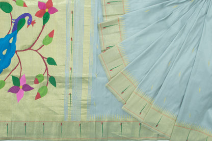 Paithani Silk Butta Pastel Grey Saree With Muniya Border/5162221_2.jpg