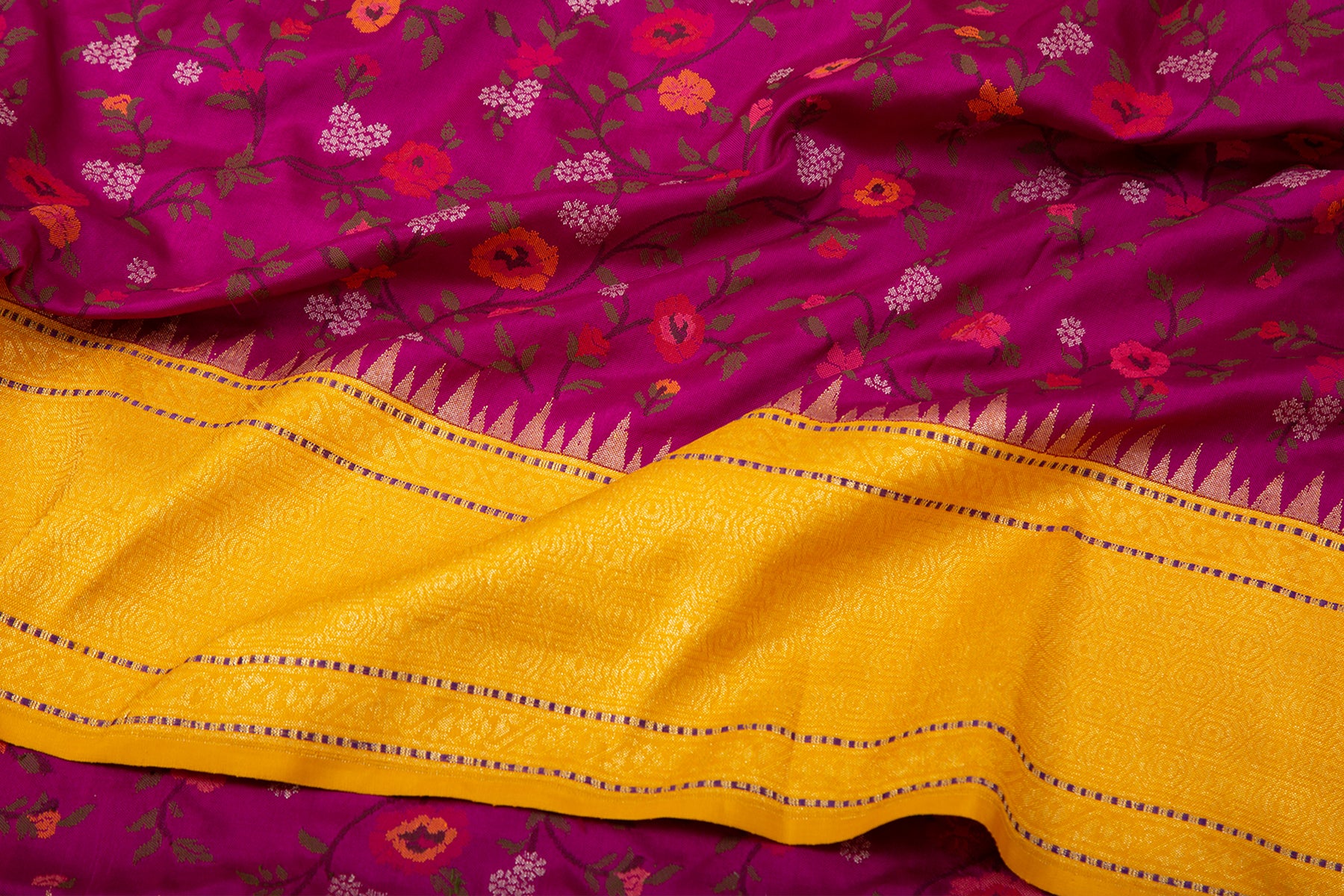 Banarasi Silk Jaal Purple Saree