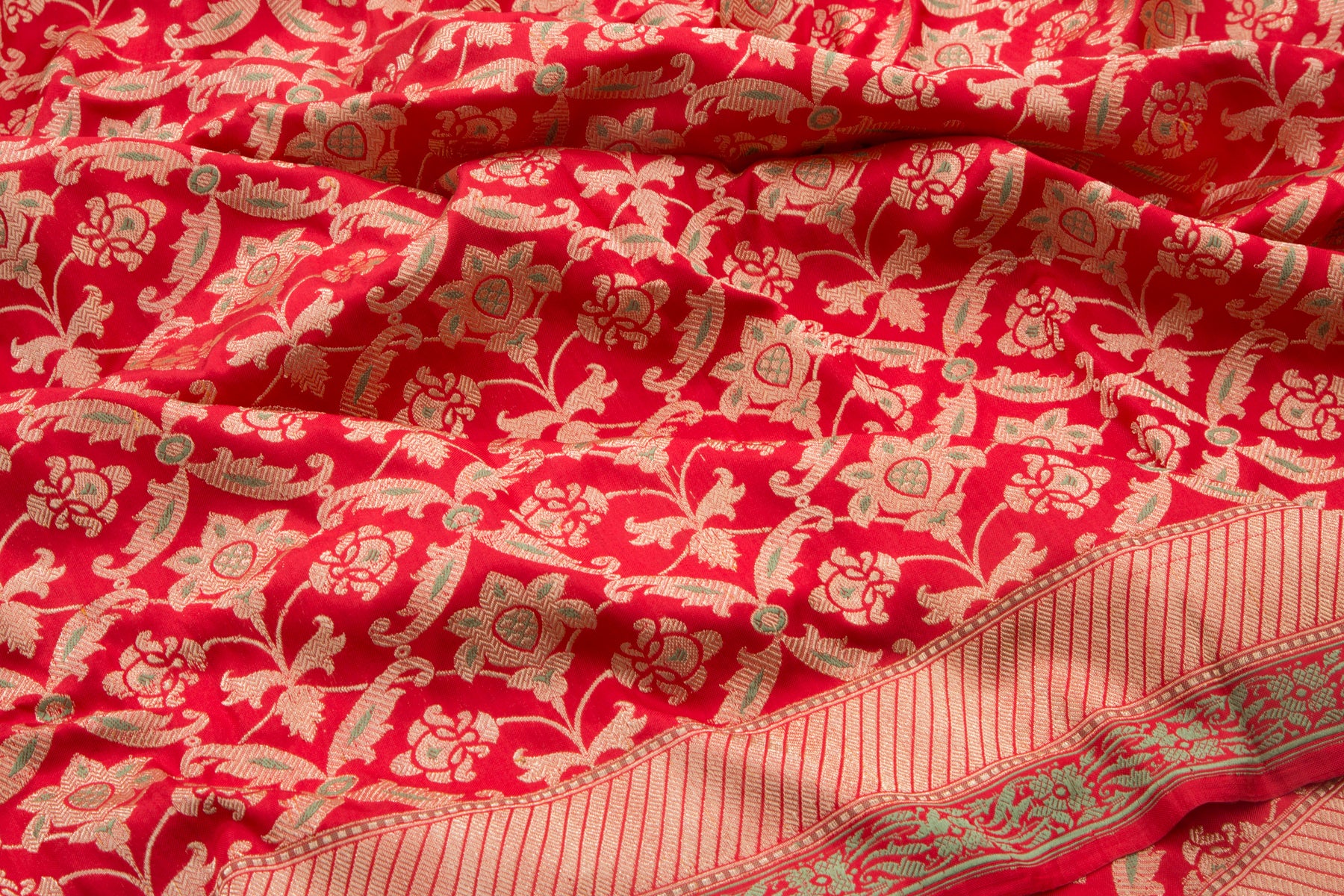 Banarasi Silk Kadwa Jaal Red Saree