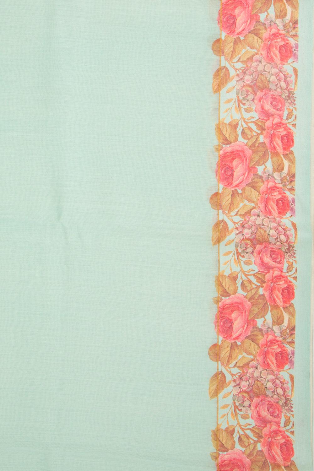 Chanderi Silk Plain Sea Green Saree