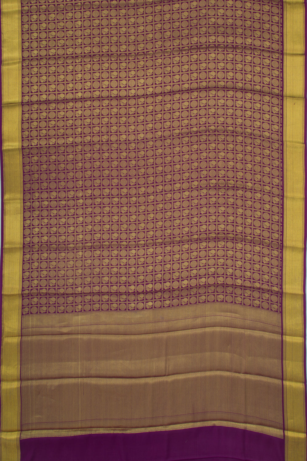Binny Silk Checks And Butta Purple Saree