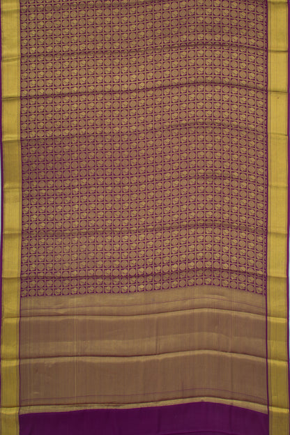 Binny Silk Checks And Butta Purple Saree