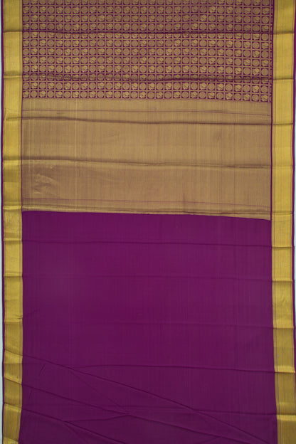 Binny Silk Checks And Butta Purple Saree