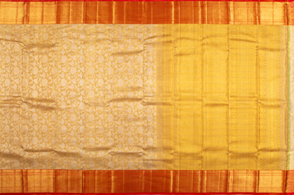 Kanchipuram Silk Tissue Jaal Gold Saree