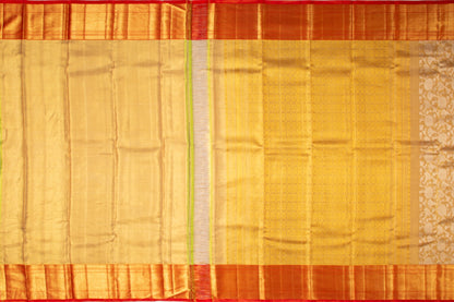 Kanchipuram Silk Tissue Jaal Gold Saree