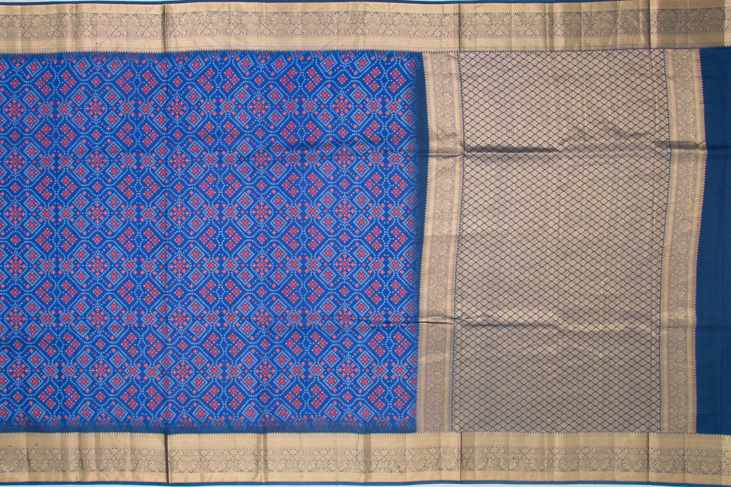 Chiniya Silk Printed Blue Saree