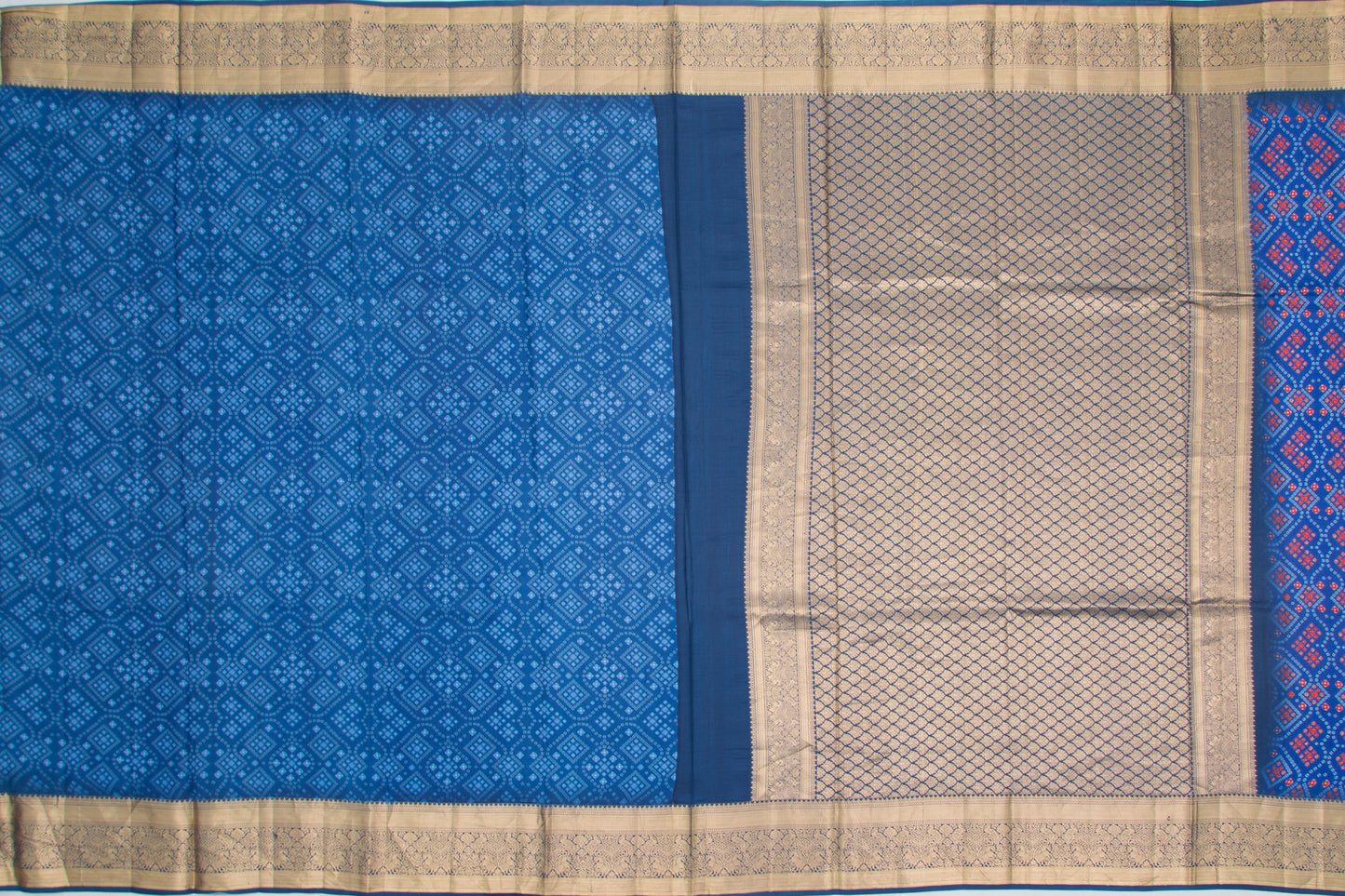 Chiniya Silk Printed Blue Saree