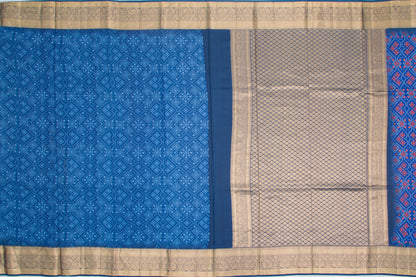 Chiniya Silk Printed Blue Saree
