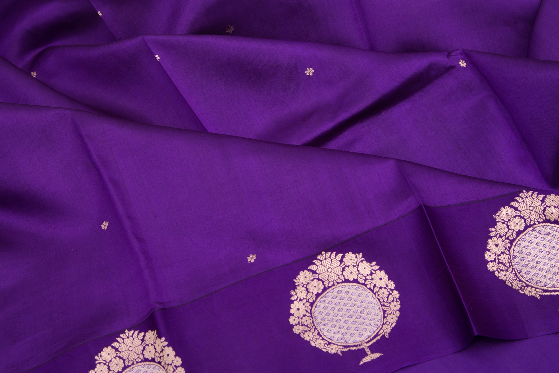 Banarasi Katan Silk Butta Purple Saree