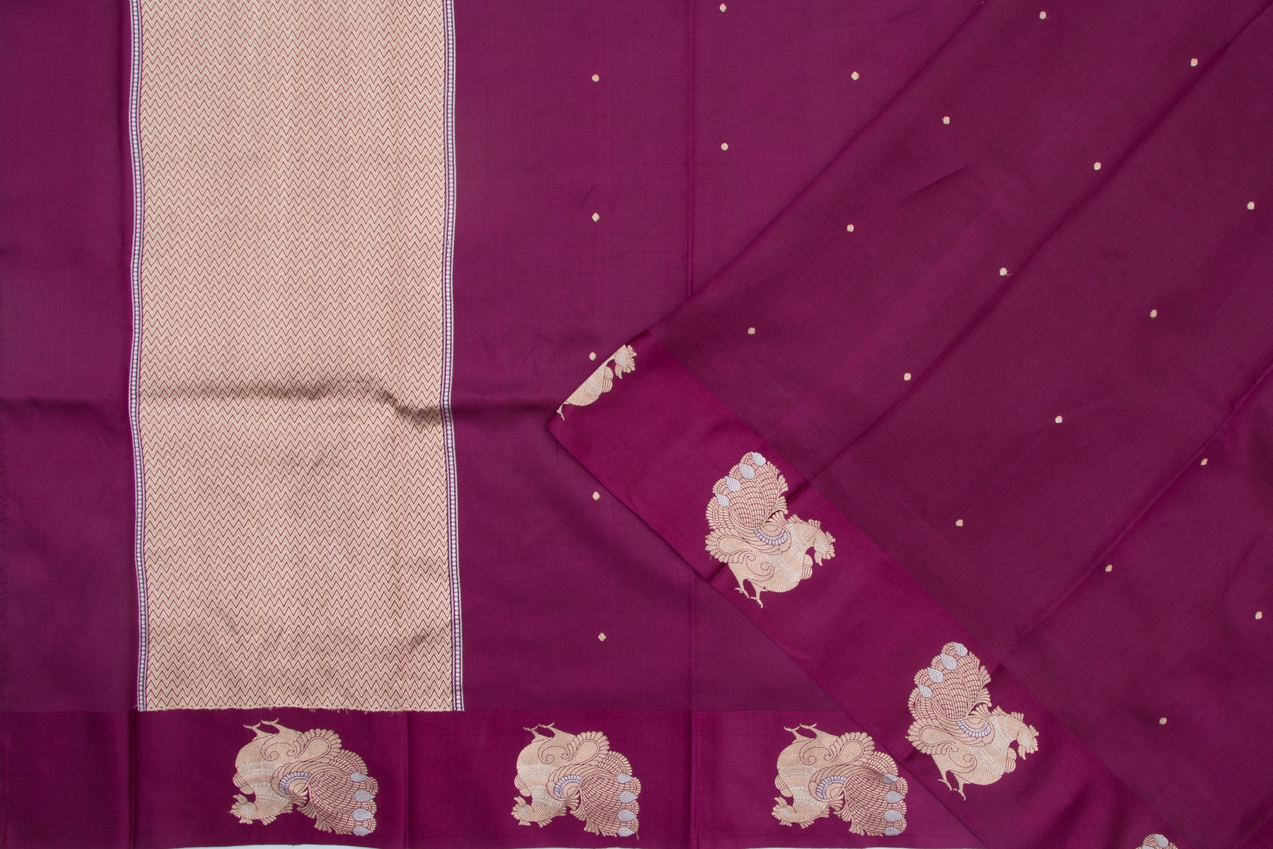 Banarasi Katan Silk Butta Purple Saree