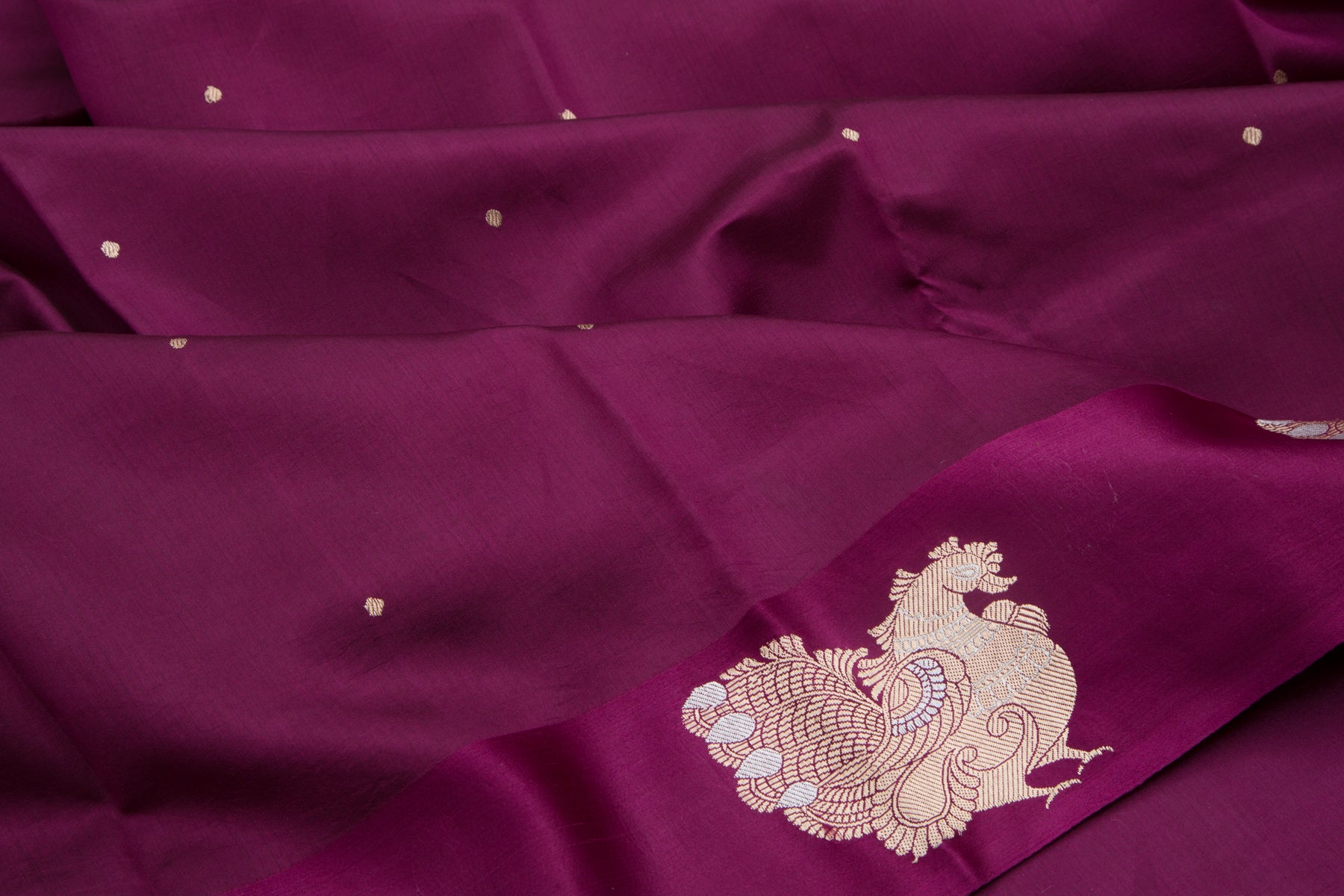Banarasi Katan Silk Butta Purple Saree