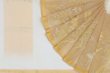 Ponduru Handspun Cotton Plain Cream Saree/5173916_2.jpg