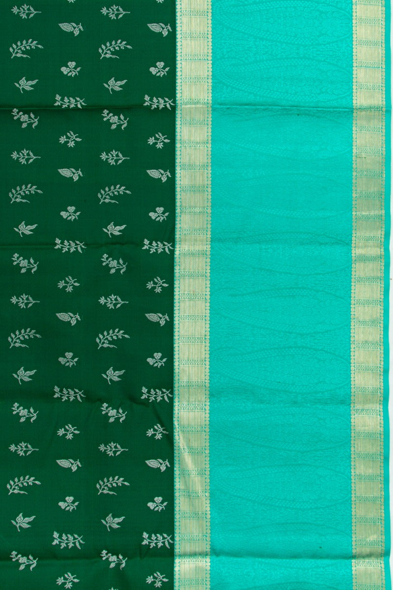 Taranga Kanchi Silk Jacquard Dark Green Saree