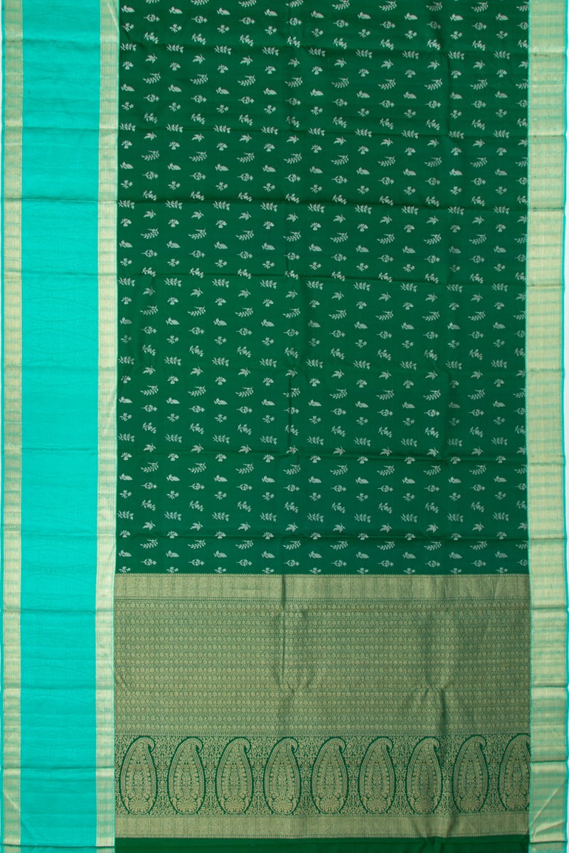 Taranga Kanchi Silk Jacquard Dark Green Saree