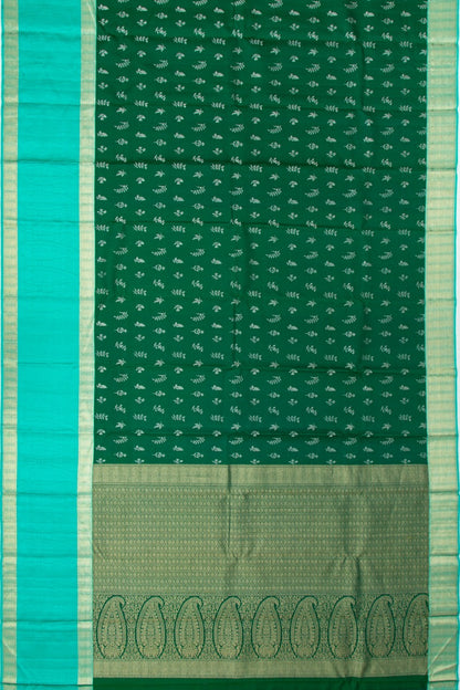 Taranga Kanchi Silk Jacquard Dark Green Saree