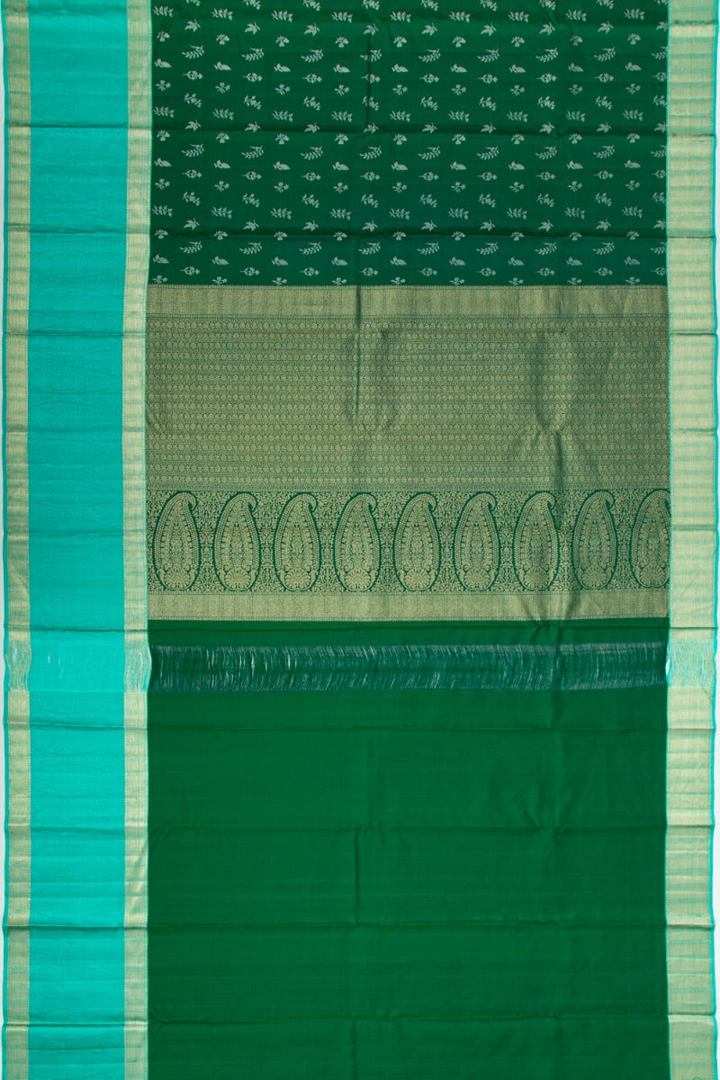 Taranga Kanchi Silk Jacquard Dark Green Saree