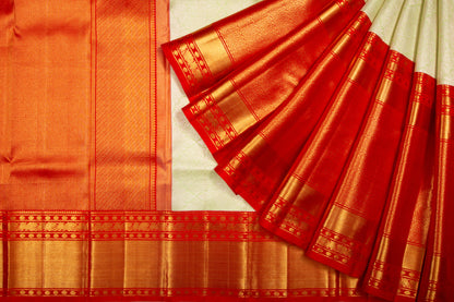 Kanchipuram Silk Brocade Pastel Green Saree