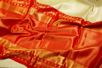 Kanchipuram Silk Brocade Pastel Green Saree