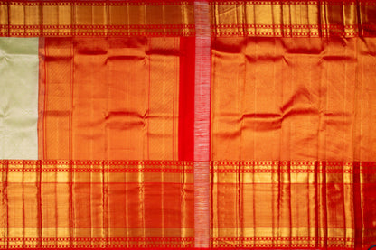 Kanchipuram Silk Brocade Pastel Green Saree
