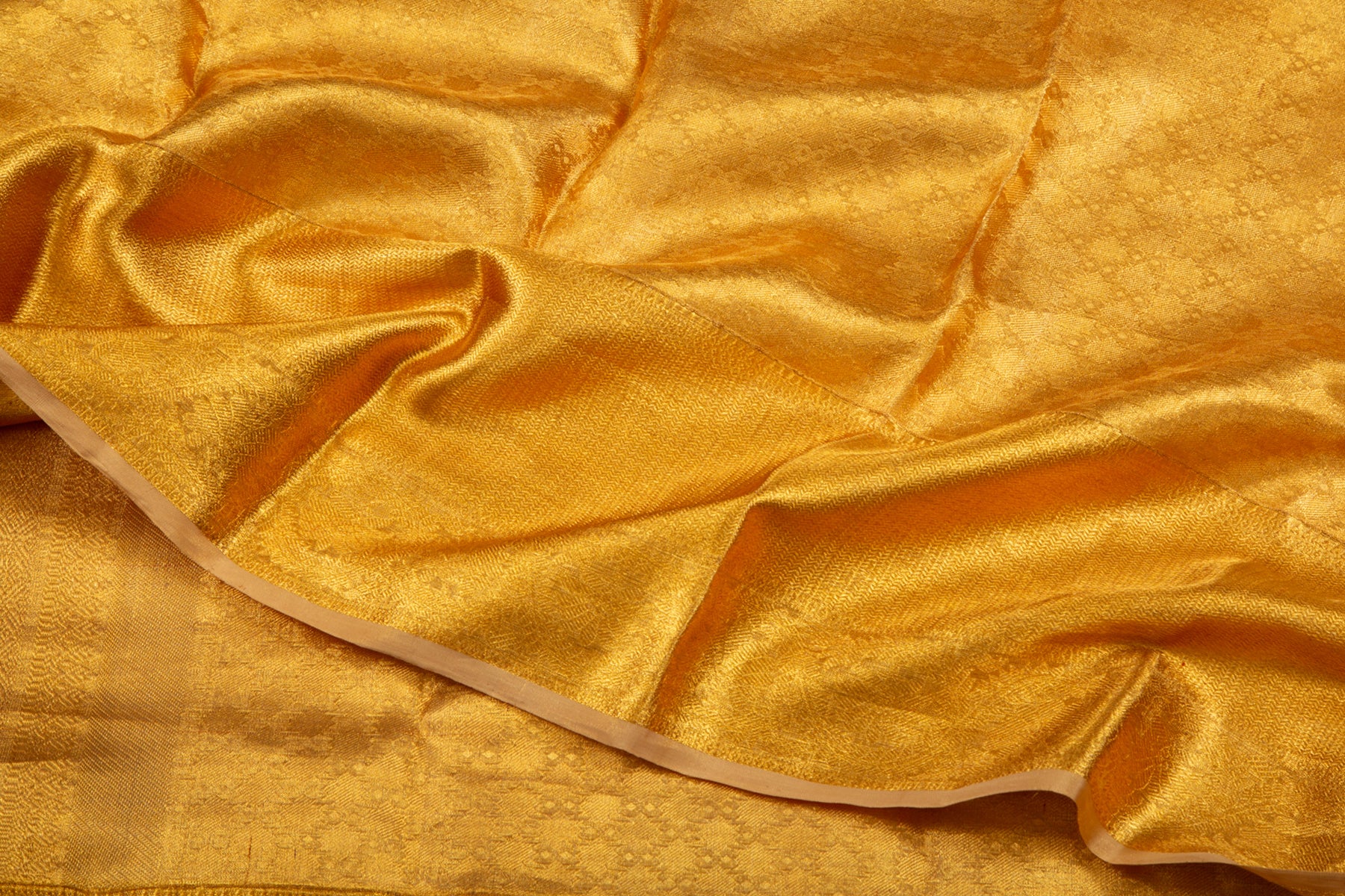 Kanchipuram Silk Tissue Brocade Gold Saree