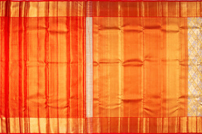 Kanchipuram Silk Tissue Brocade Lilac And Yellow Saree
