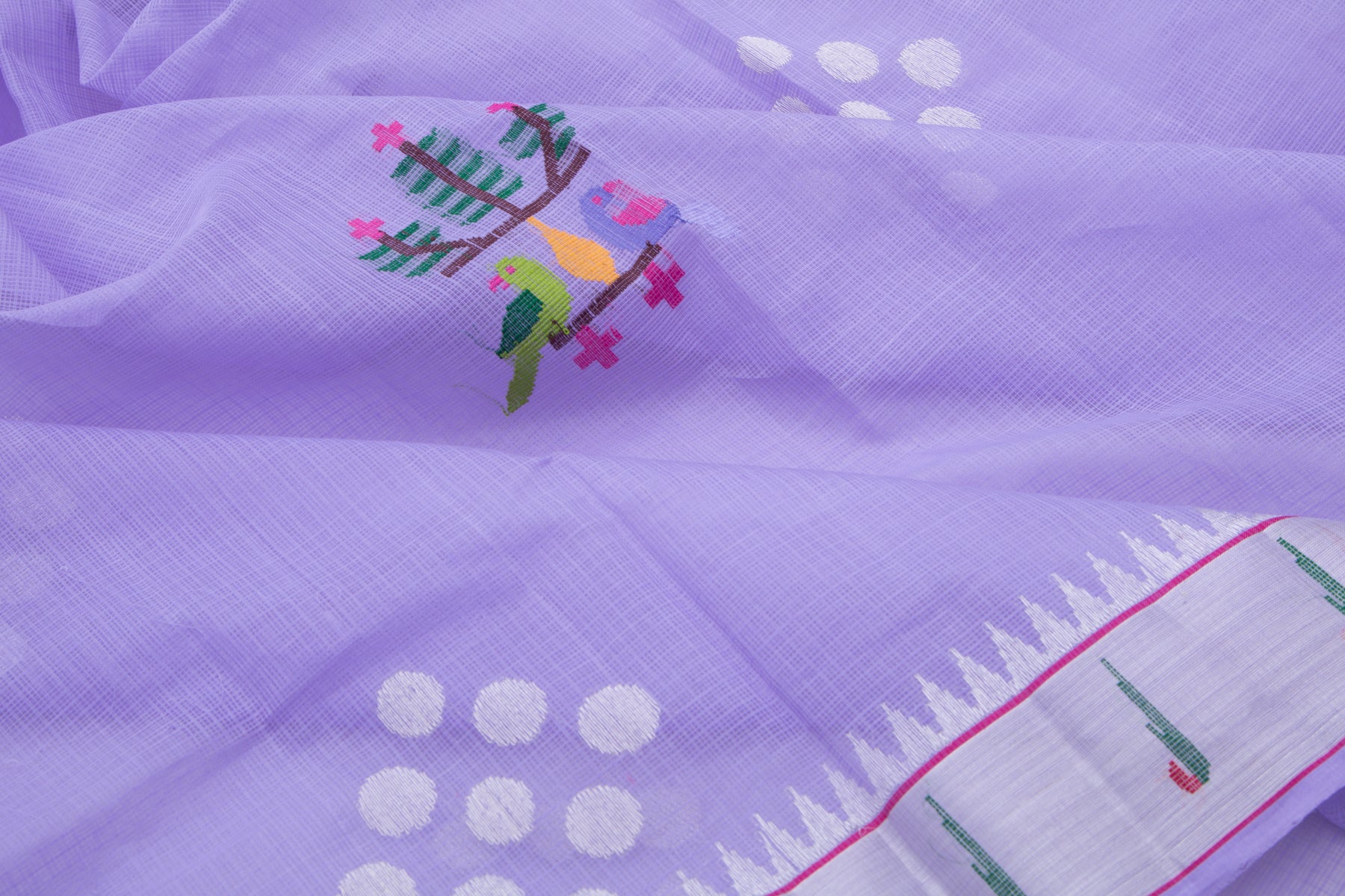 Kota Silk Butta Lavender Saree
