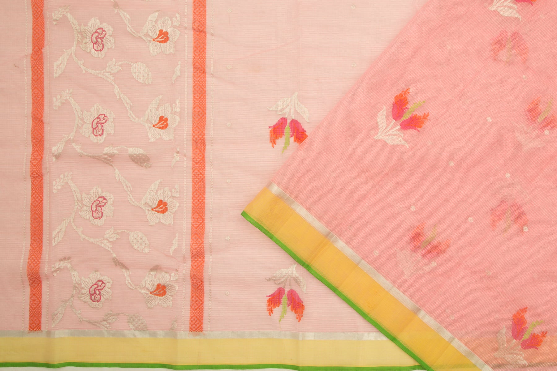 Kota Silk Butta Pink Saree