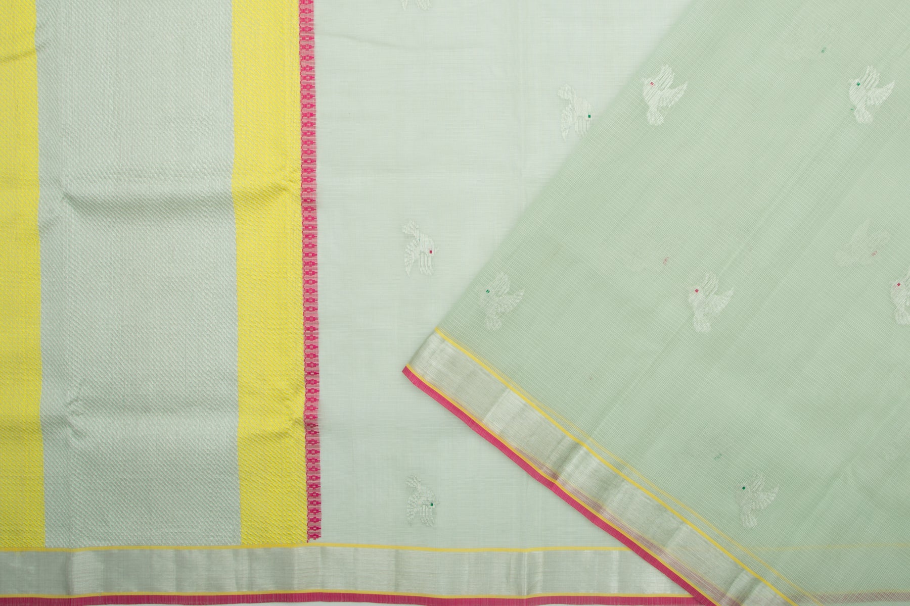 Kota Silk Butta Pastel Green Saree
