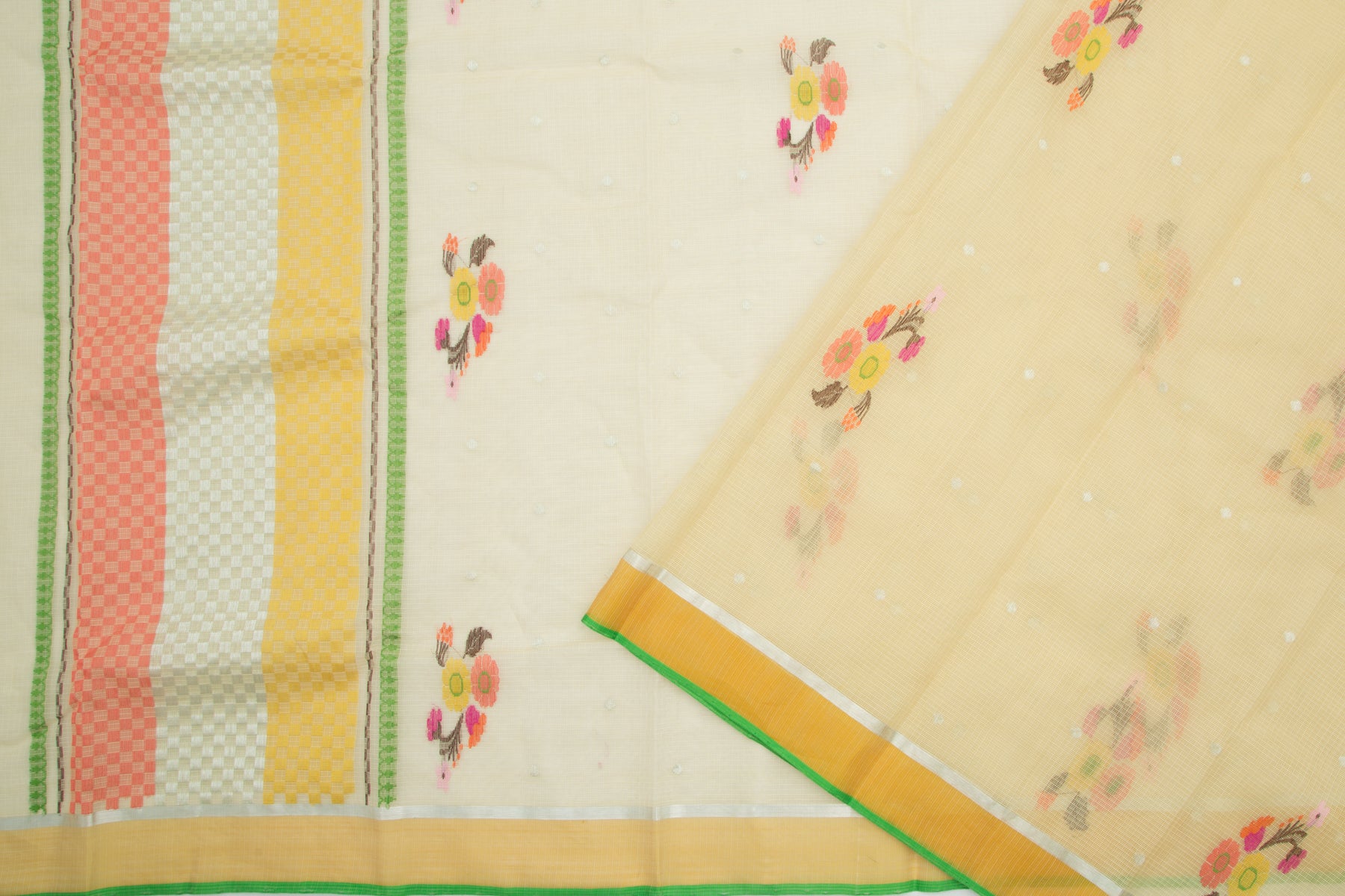 Kota Silk Butta Pastel Yellow Saree