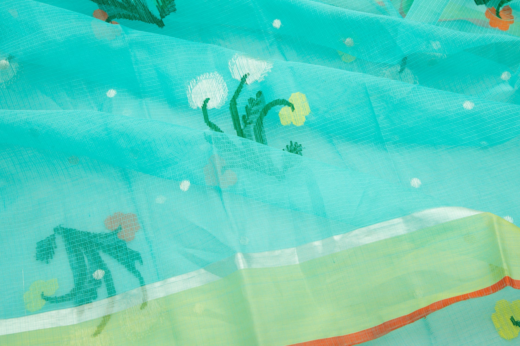 Kota Silk Butta Sky Blue Saree