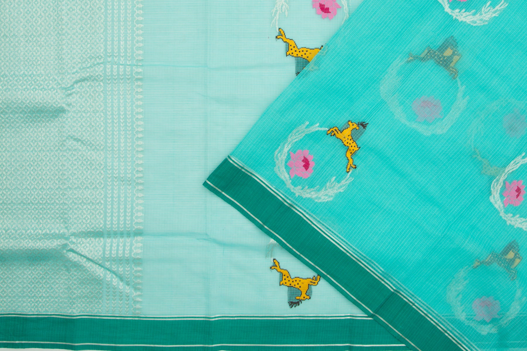 Kota Silk Butta Blue Saree