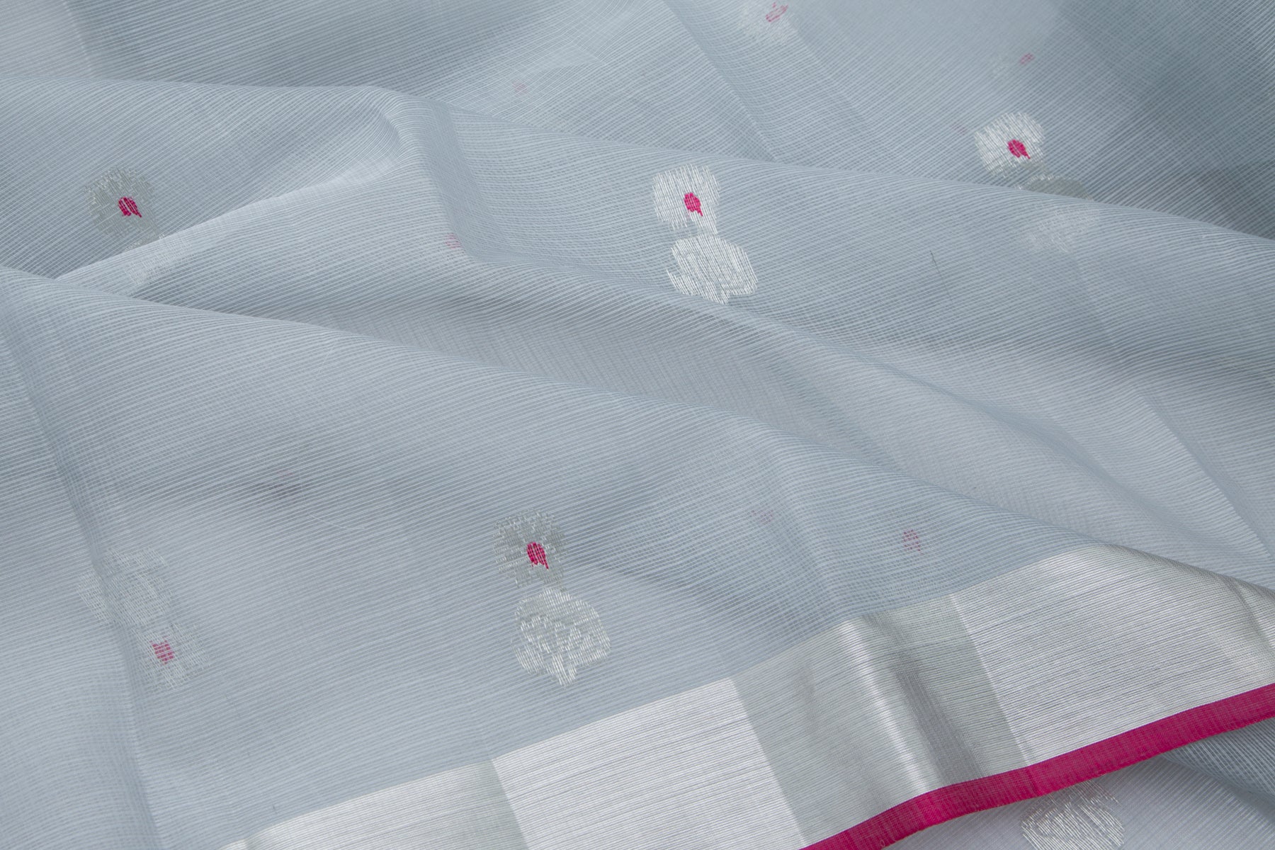 Kota Silk Butta Grey Saree