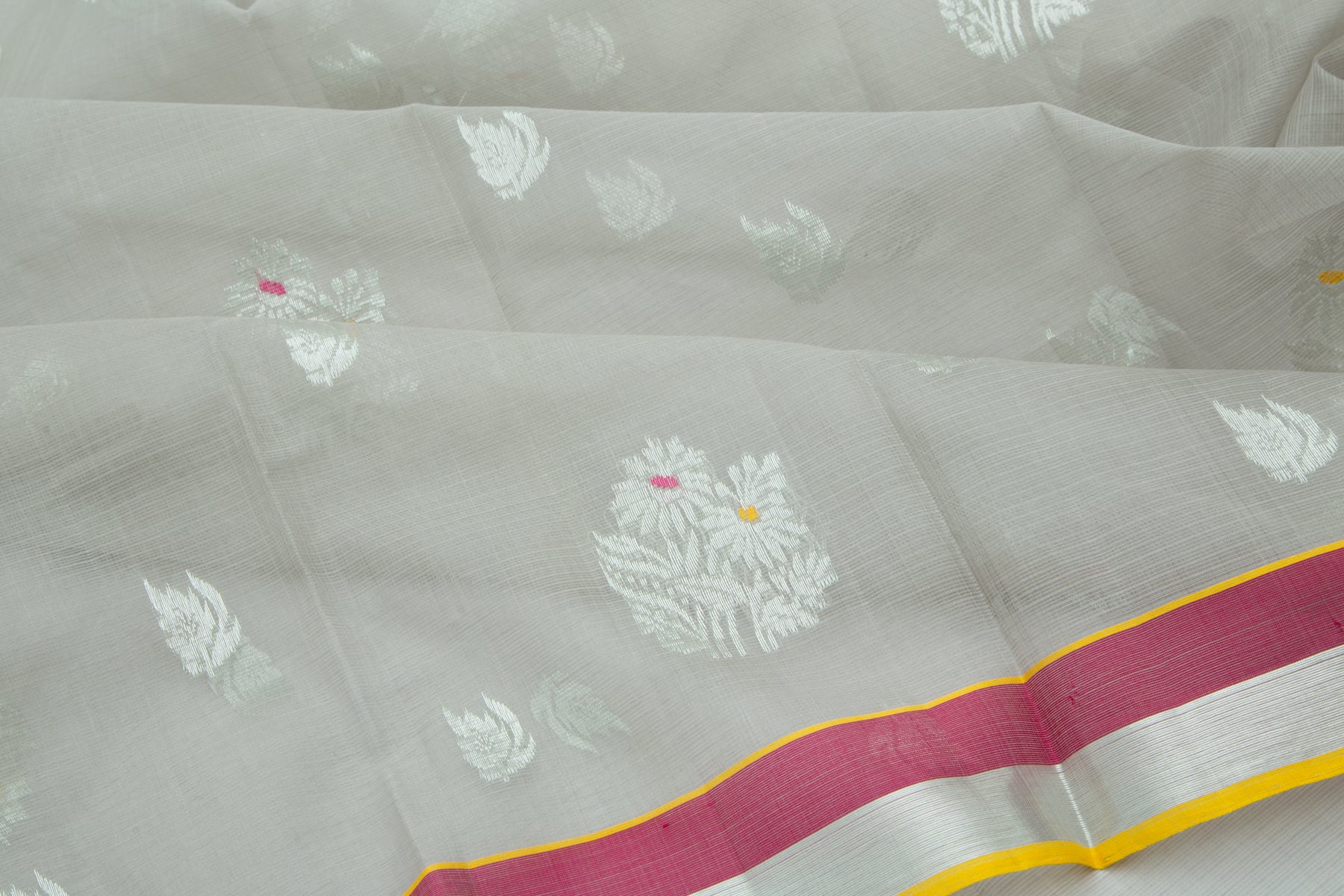 Kota Silk Butta Grey Saree