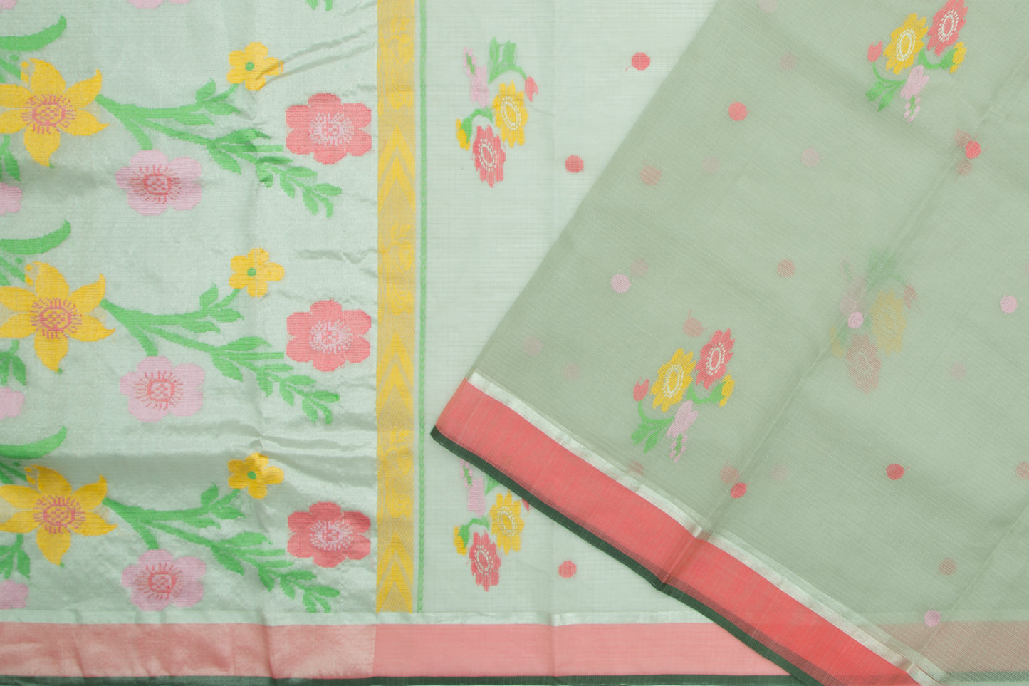 Kota Silk Butta Pastel Green Saree/5181813_2.jpg