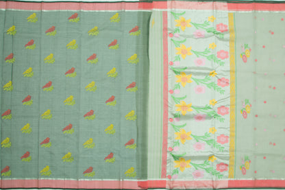 Kota Silk Butta Pastel Green Saree