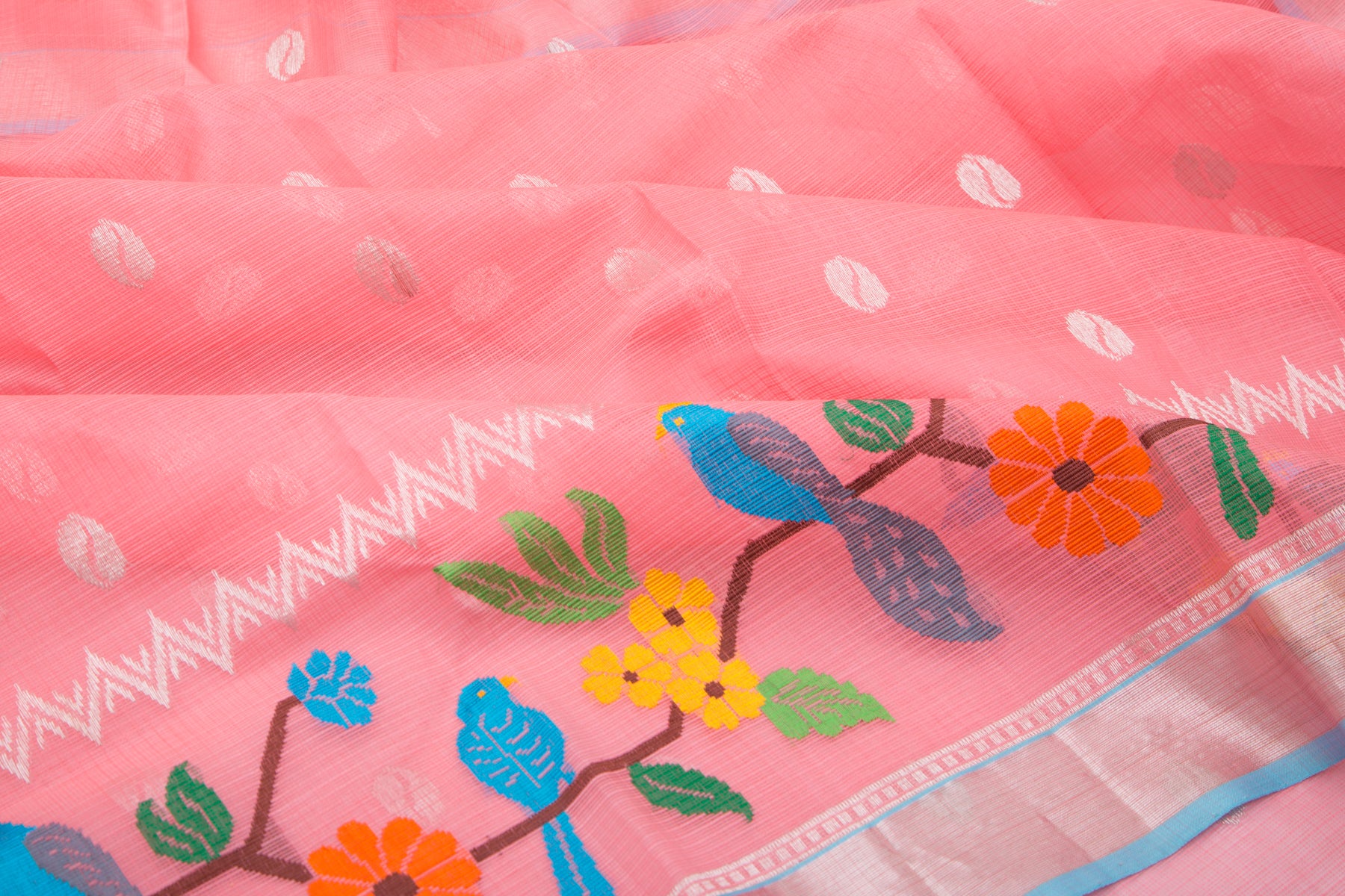 Kota Silk Butta Pink Saree
