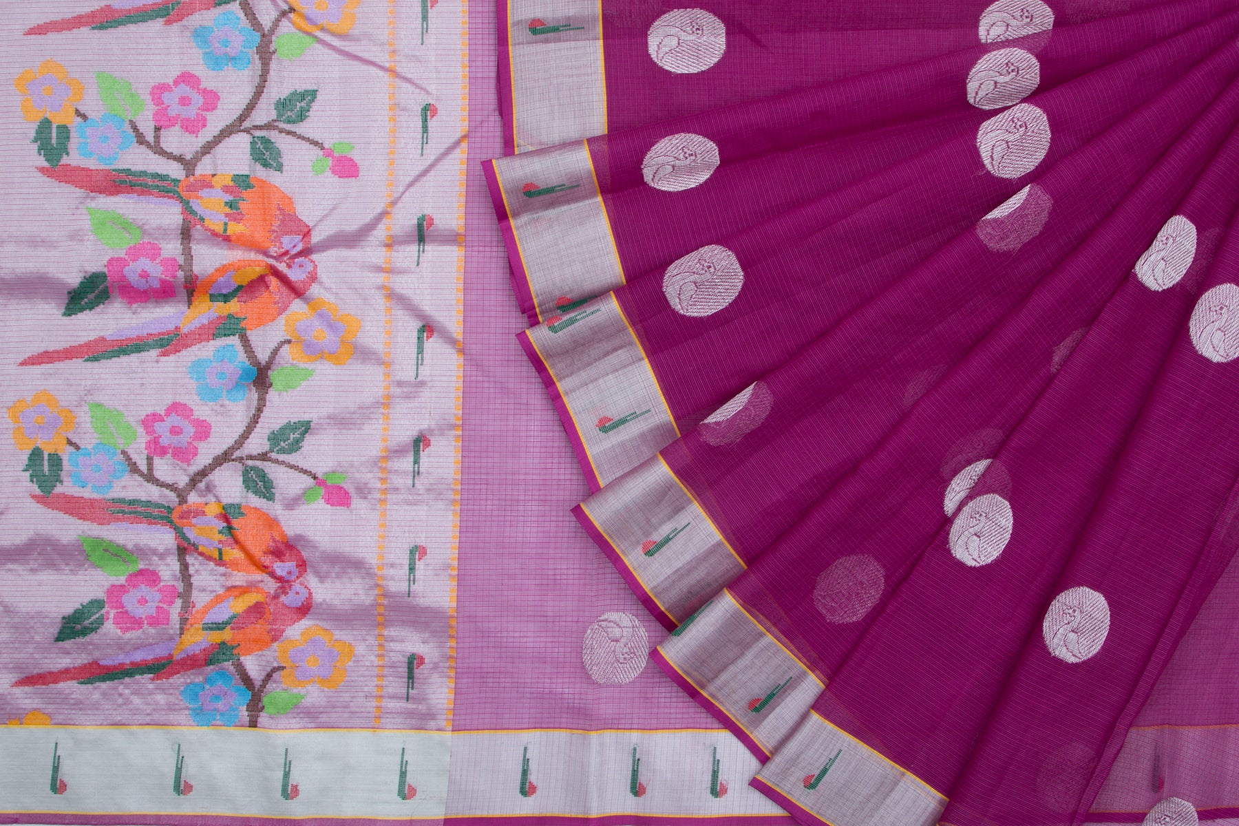Kota Silk Butta Purple Saree