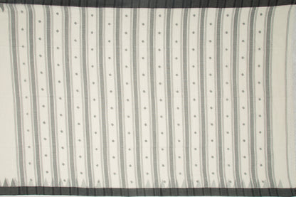Phulia Cotton Plain White Saree
