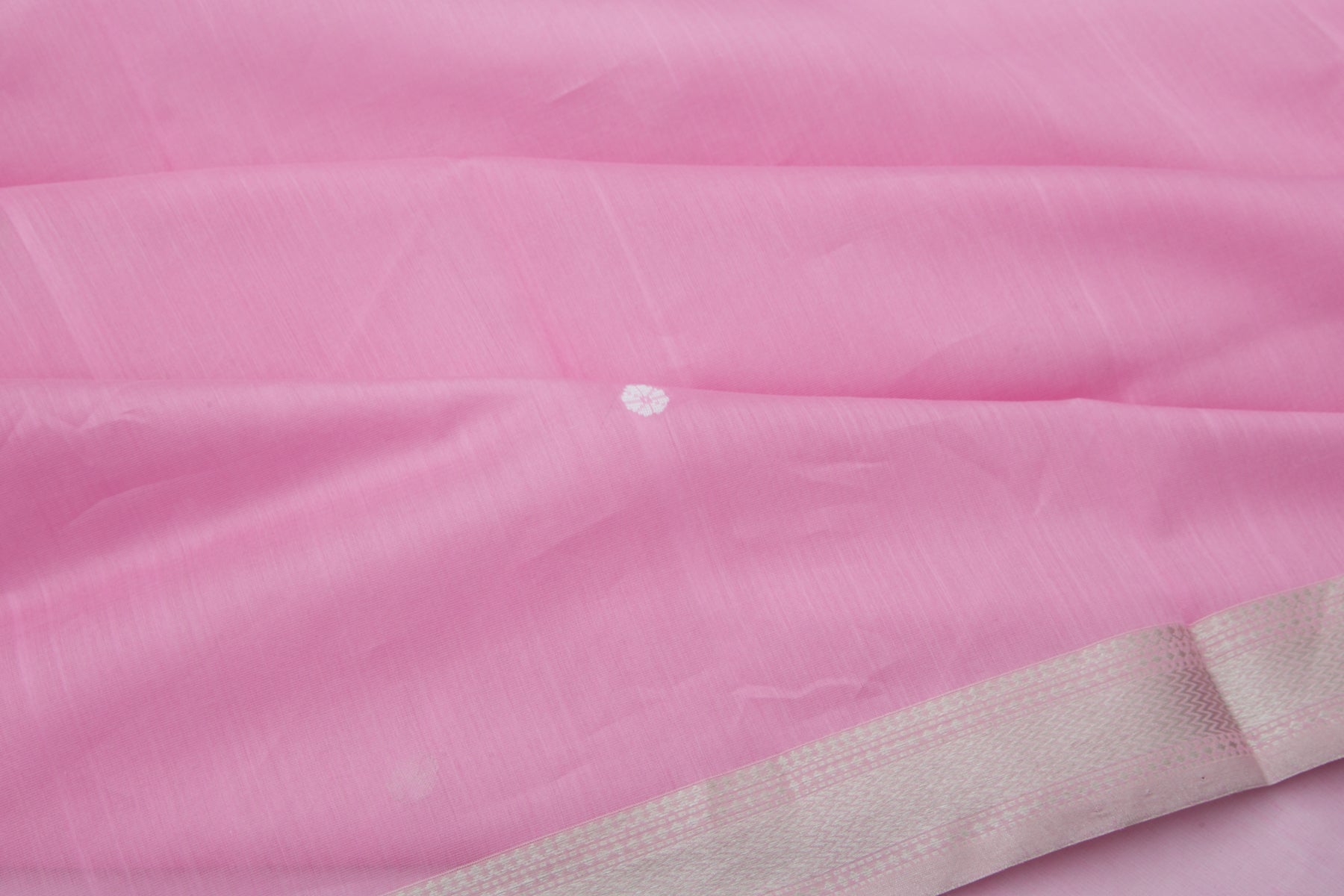 Maheshwari Cotton Butta Pink Saree