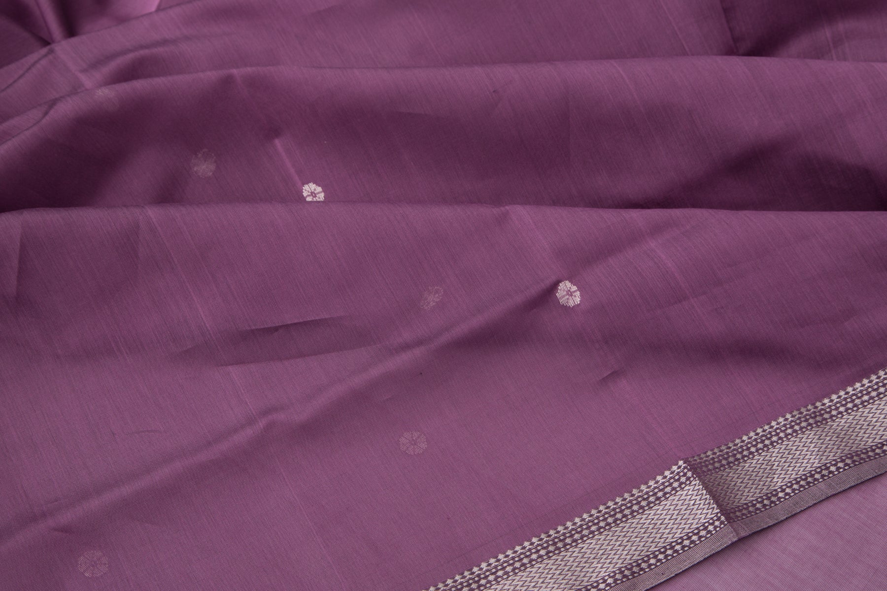 Maheshwari Cotton Butta Purple Saree